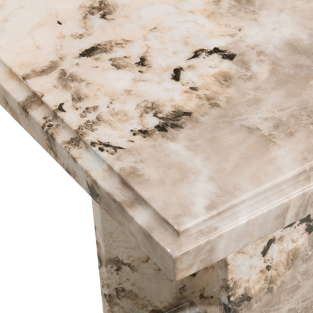 Thea Mocha Marble Side Table