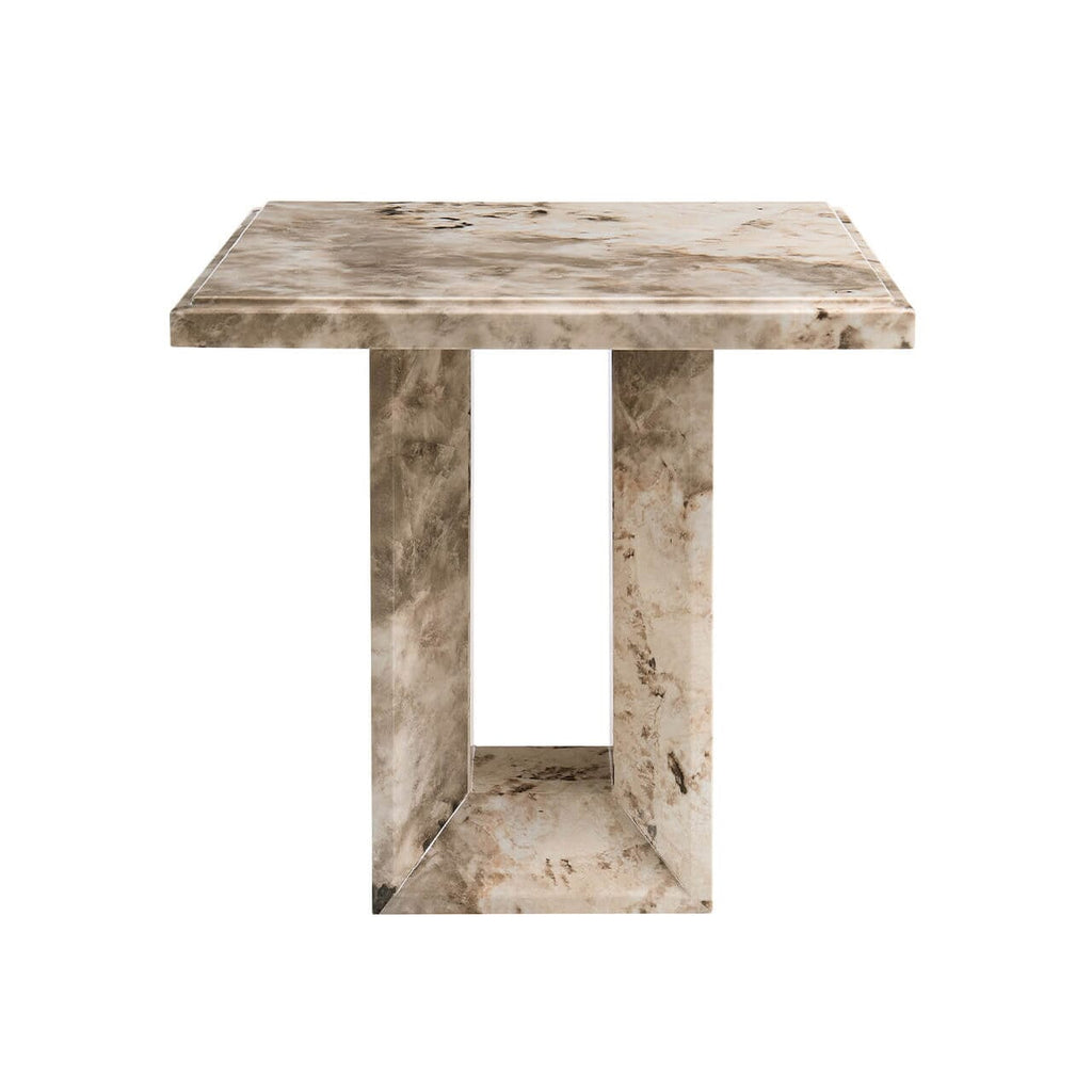 Thea Mocha Marble Side Table