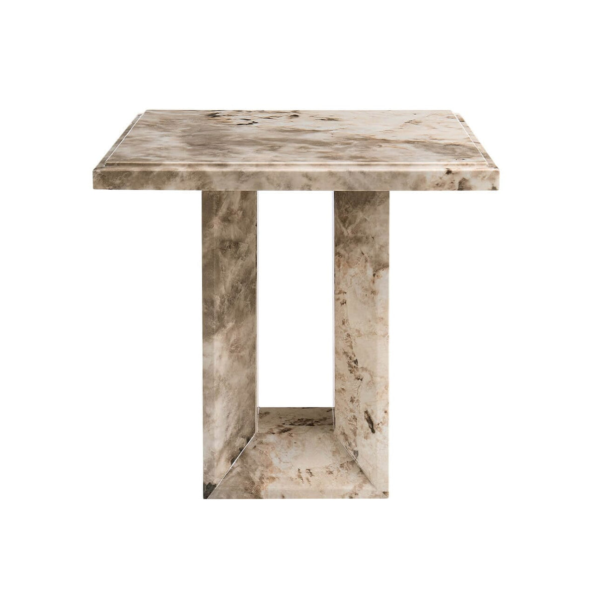 Thea Mocha Marble Side Table