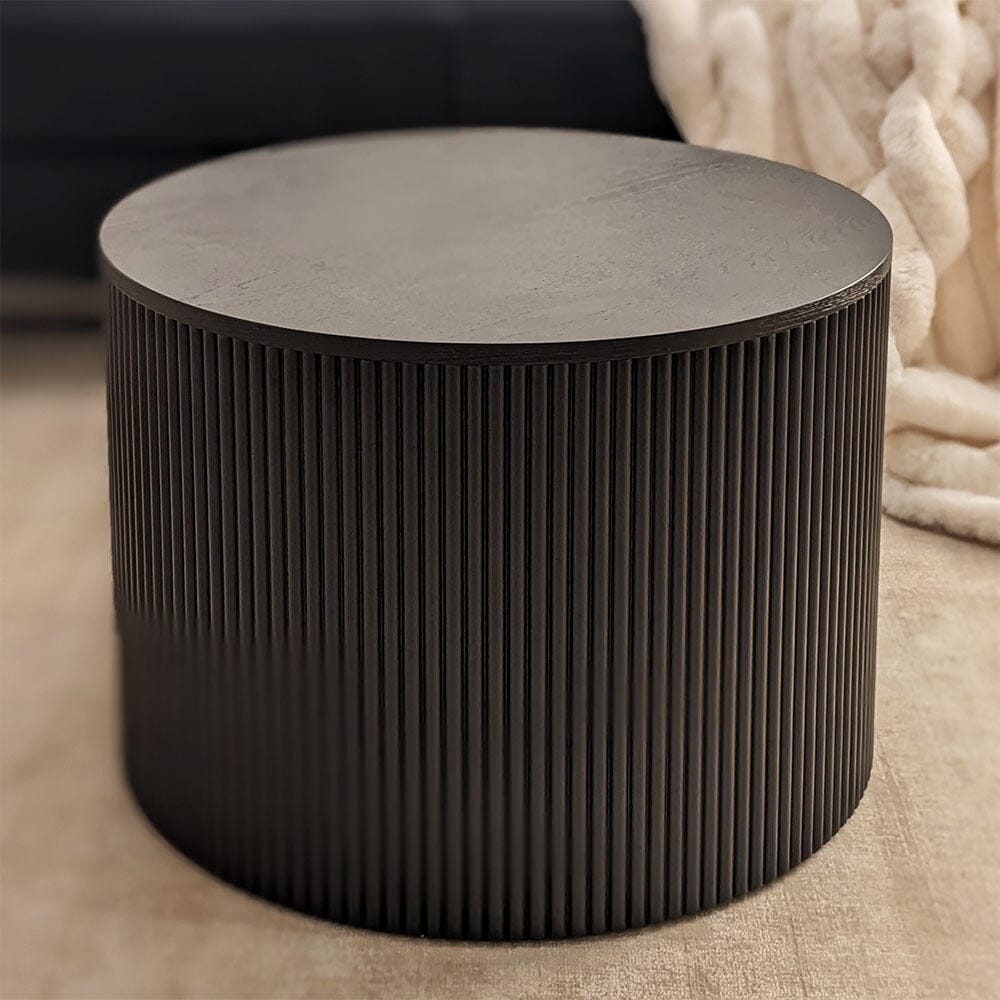 Tisbury Black Round Wooden Coffee Table