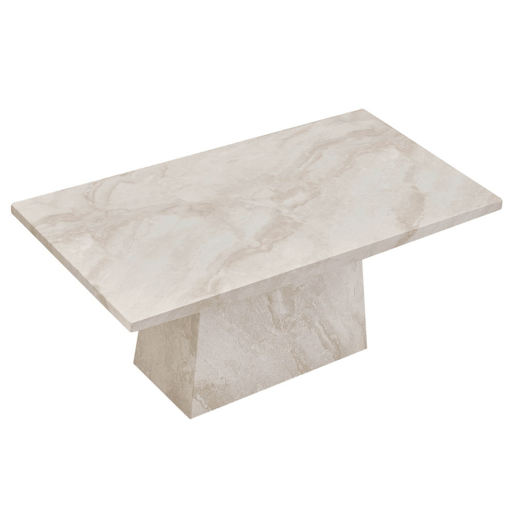 Travara Taupe & Cream Marble Coffee Table