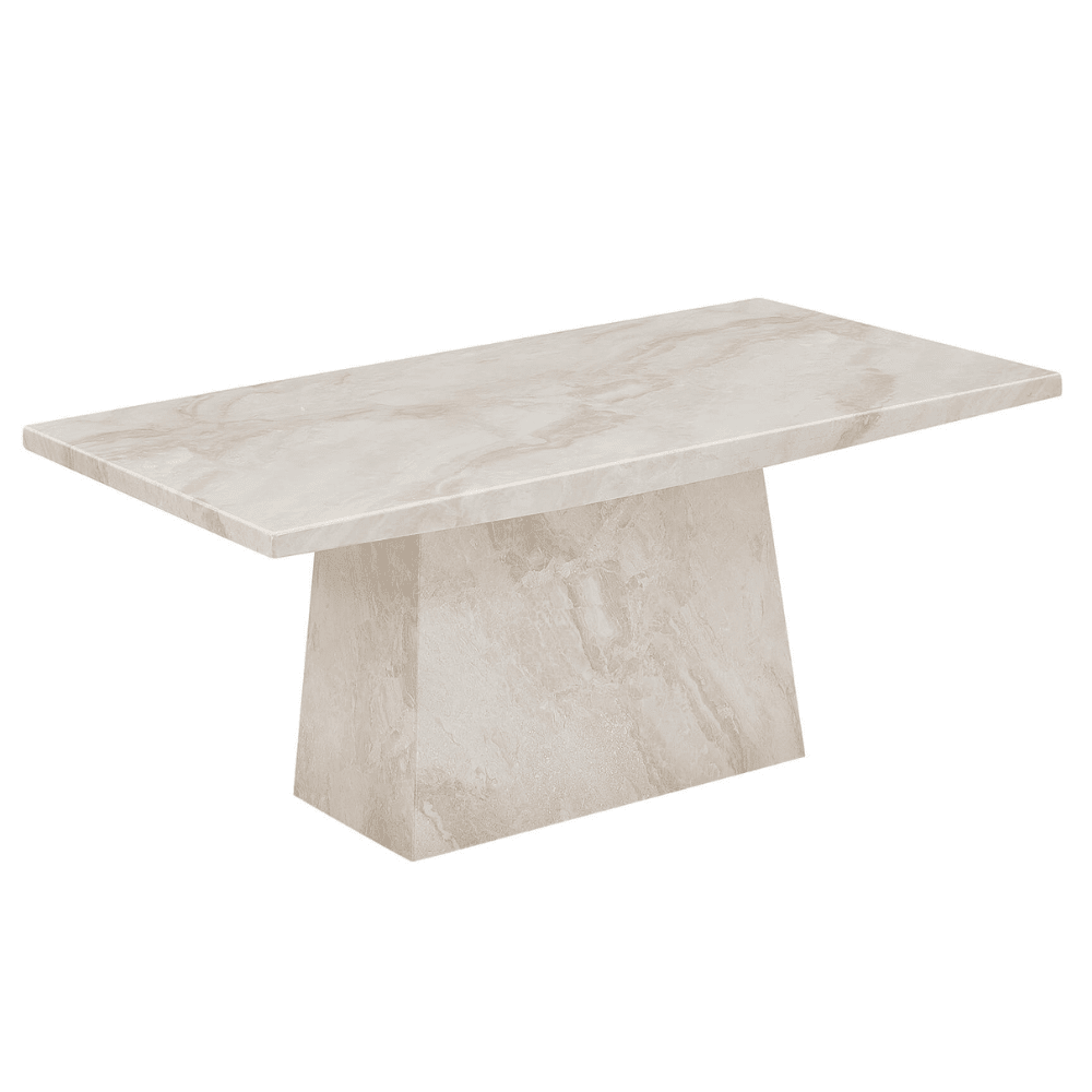 Travara Taupe & Cream Marble Coffee Table