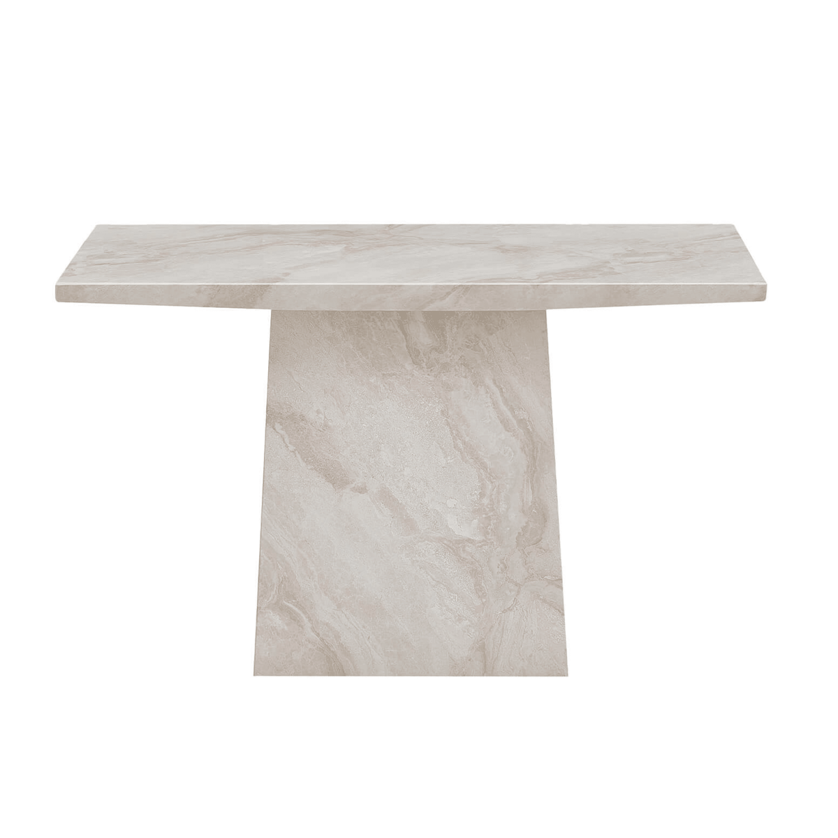 Travara Taupe & Cream Marble Console Table