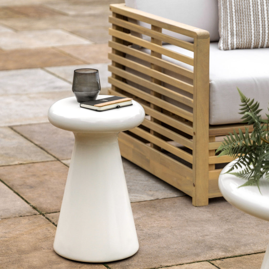 Tuscany Cream Indoor/Outdoor Round Side Table