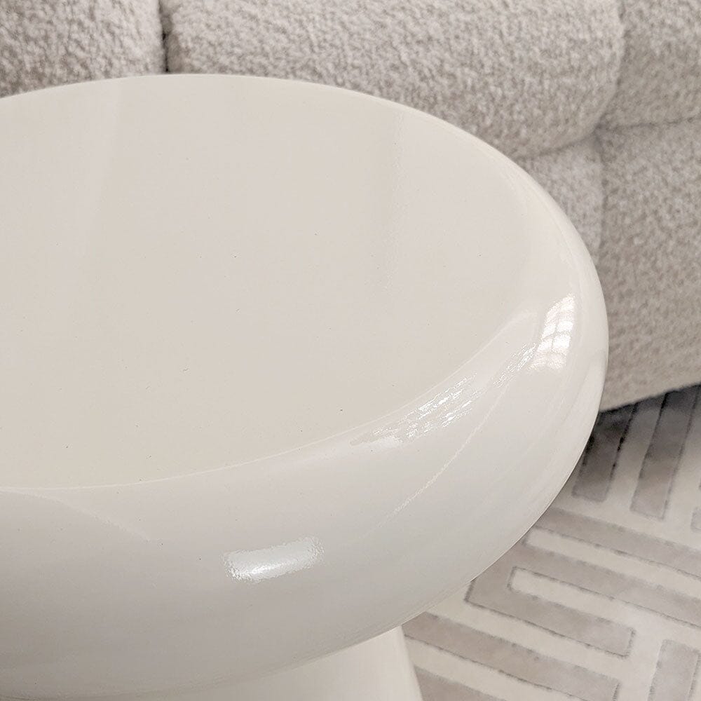 Tuscany Cream Indoor/Outdoor Round Side Table