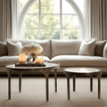 Venice Bronze Coffee Tables with Glass Top- Set of 2