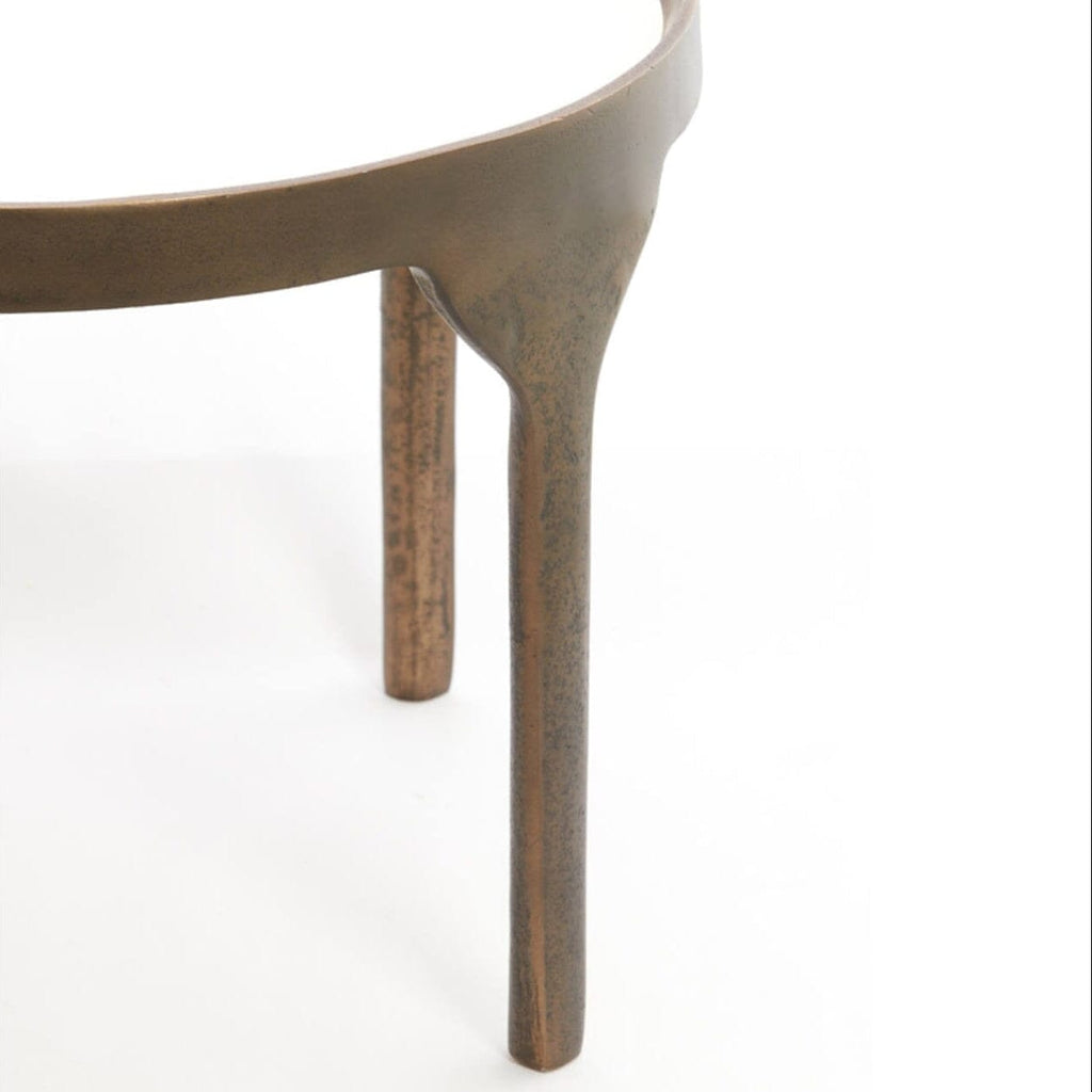 Venice Bronze Coffee Tables with Glass Top- Set of 2