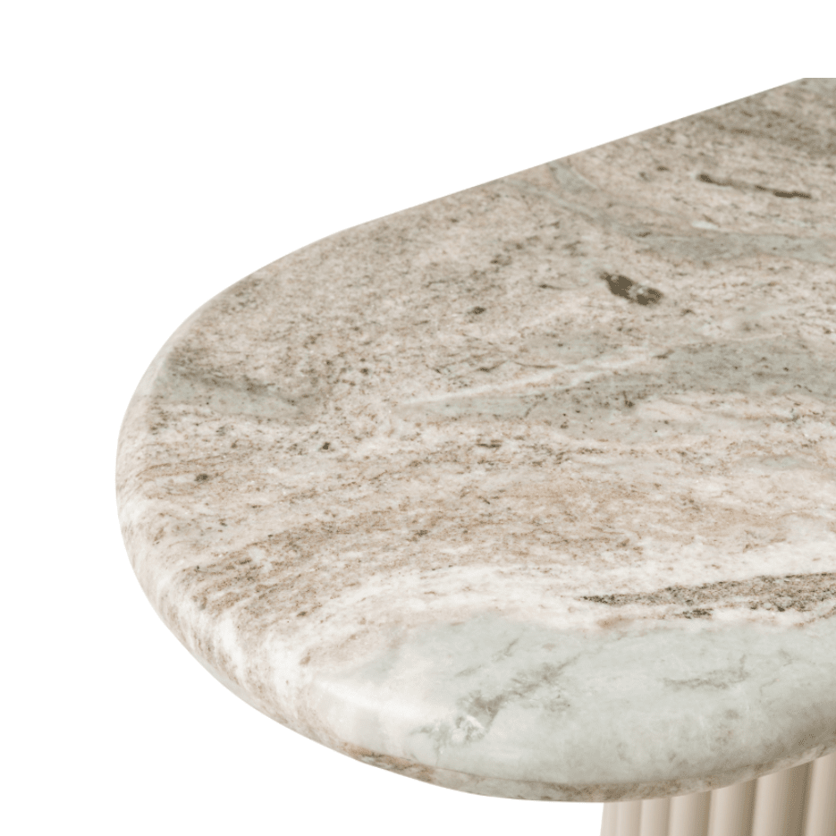 Verinne Oval Marble Top Console Table