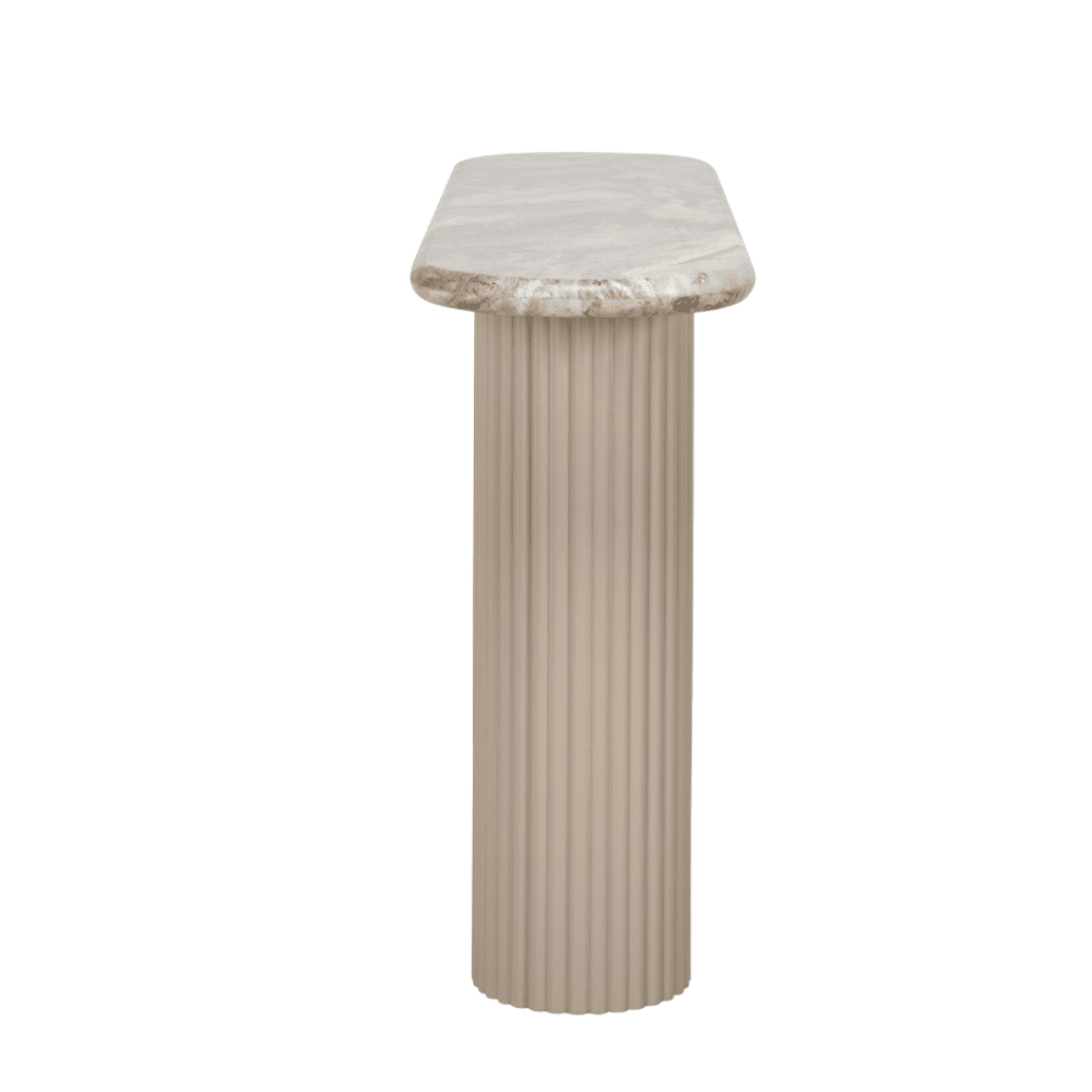Verinne Oval Marble Top Console Table