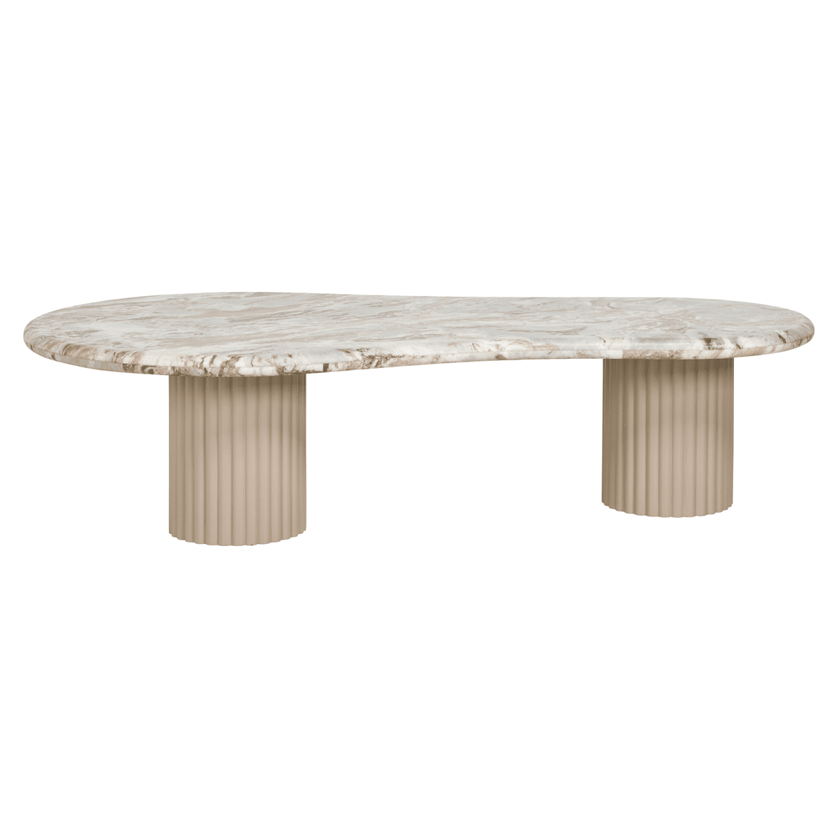 Verinne Pebble Shaped Marble Top Coffee Table