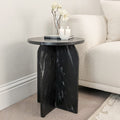 Vieste Black Marble Side Table