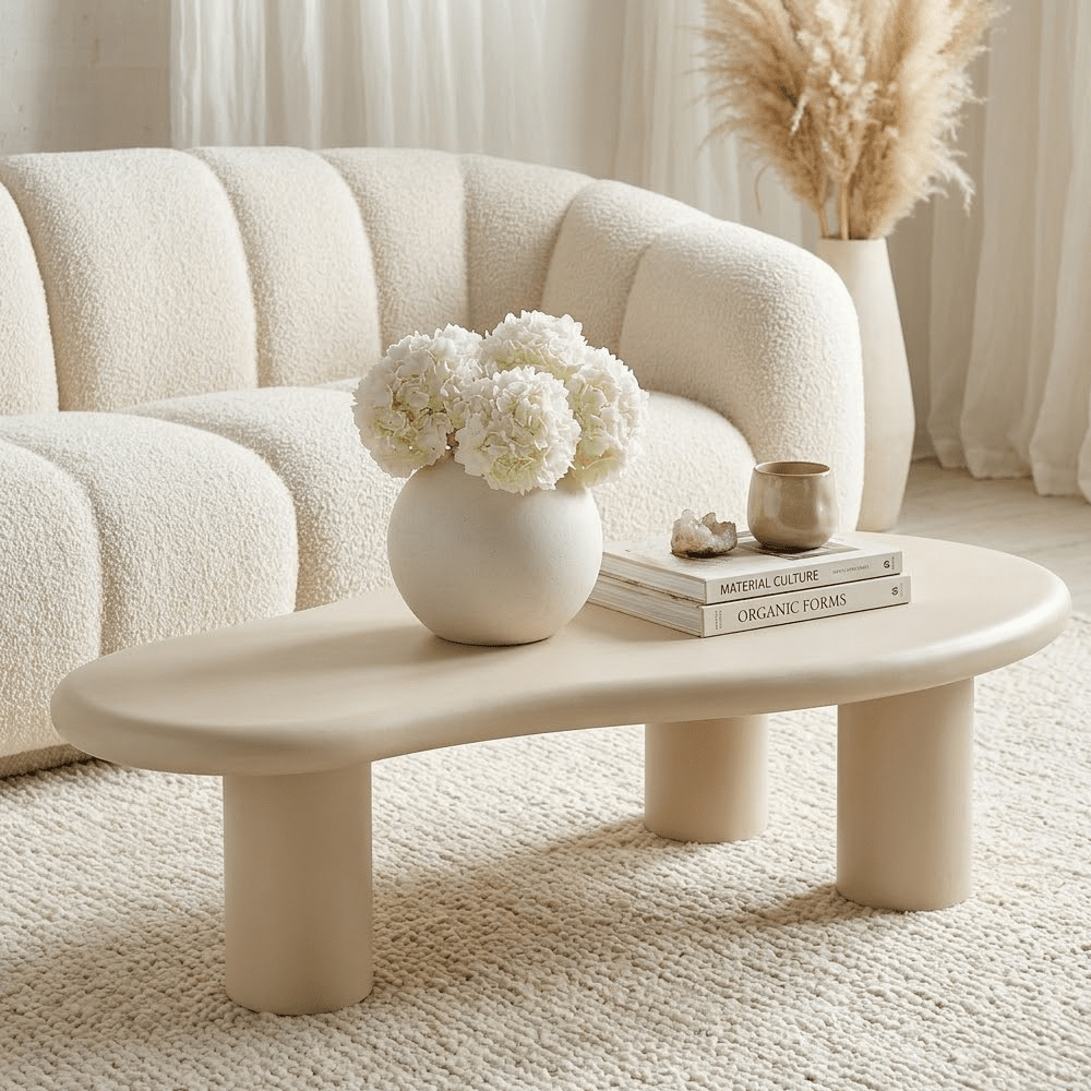 Wellington Beige Puddle Abstract Coffee Table