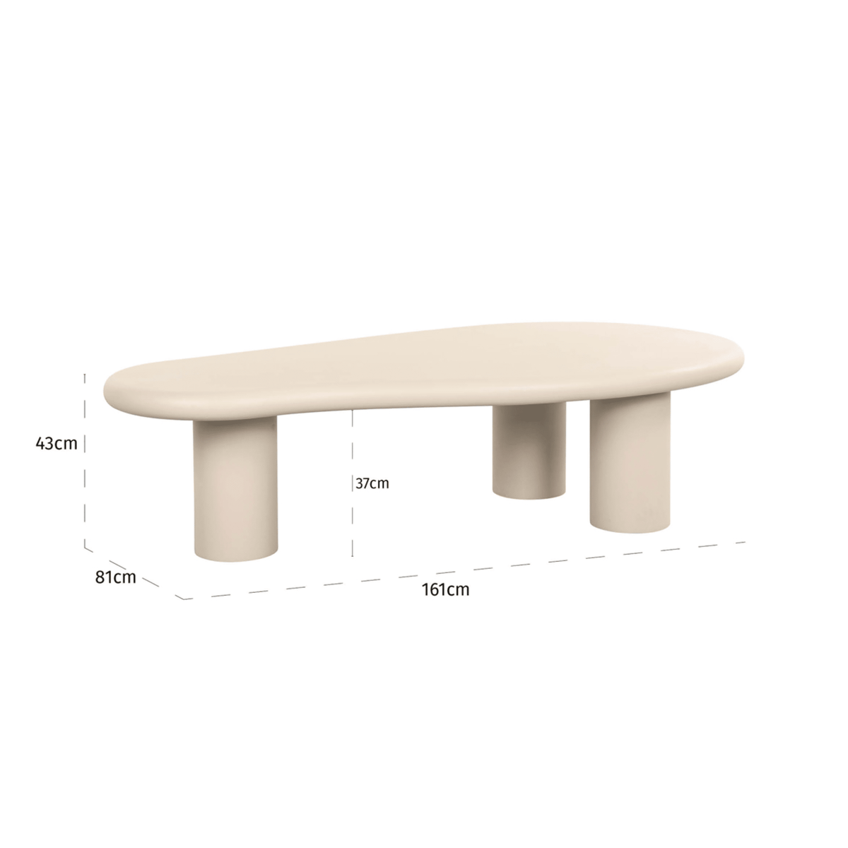 Wellington Beige Puddle Abstract Coffee Table