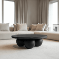 Westminster Matte Black Round Coffee Table
