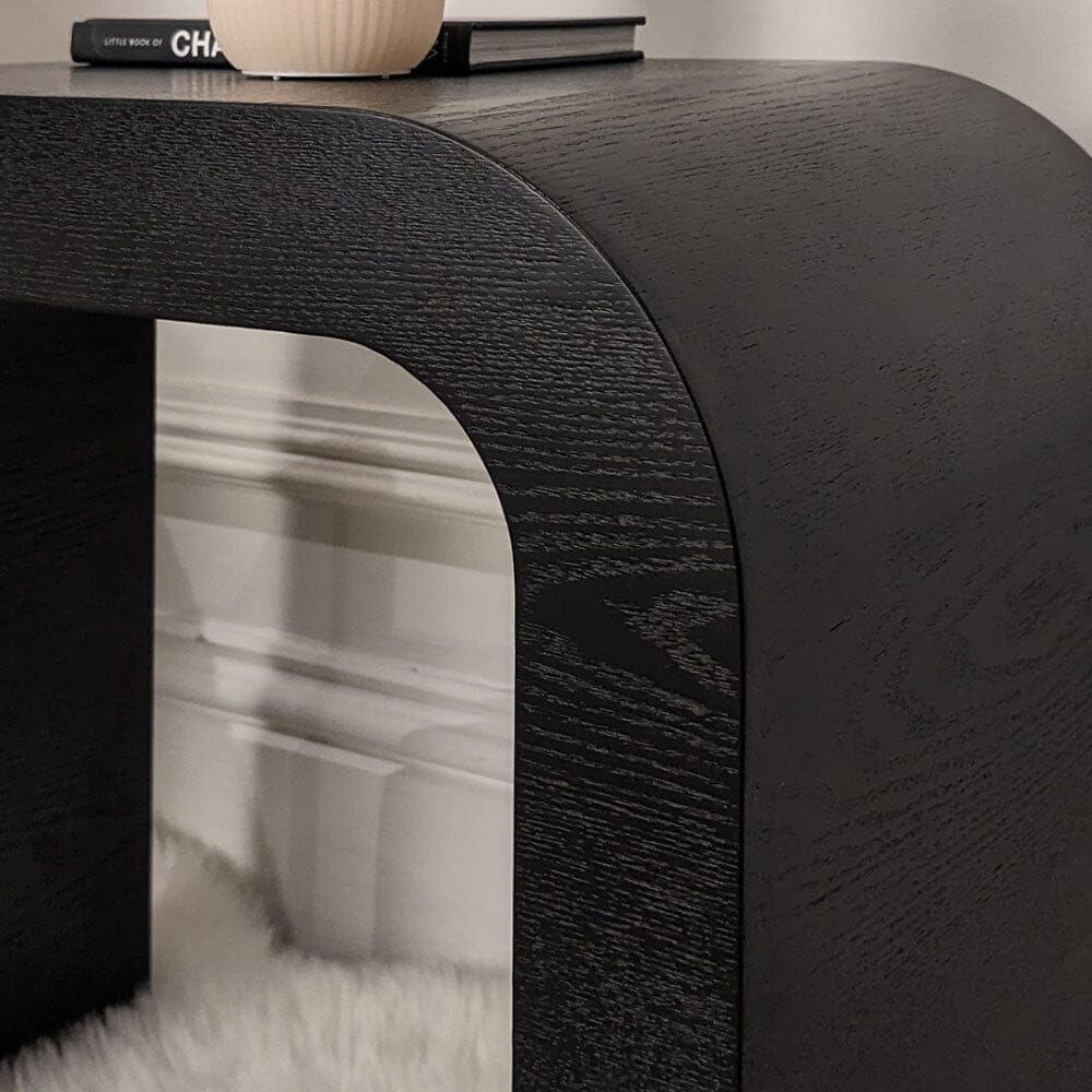 Whittaker Black Curved Side Table