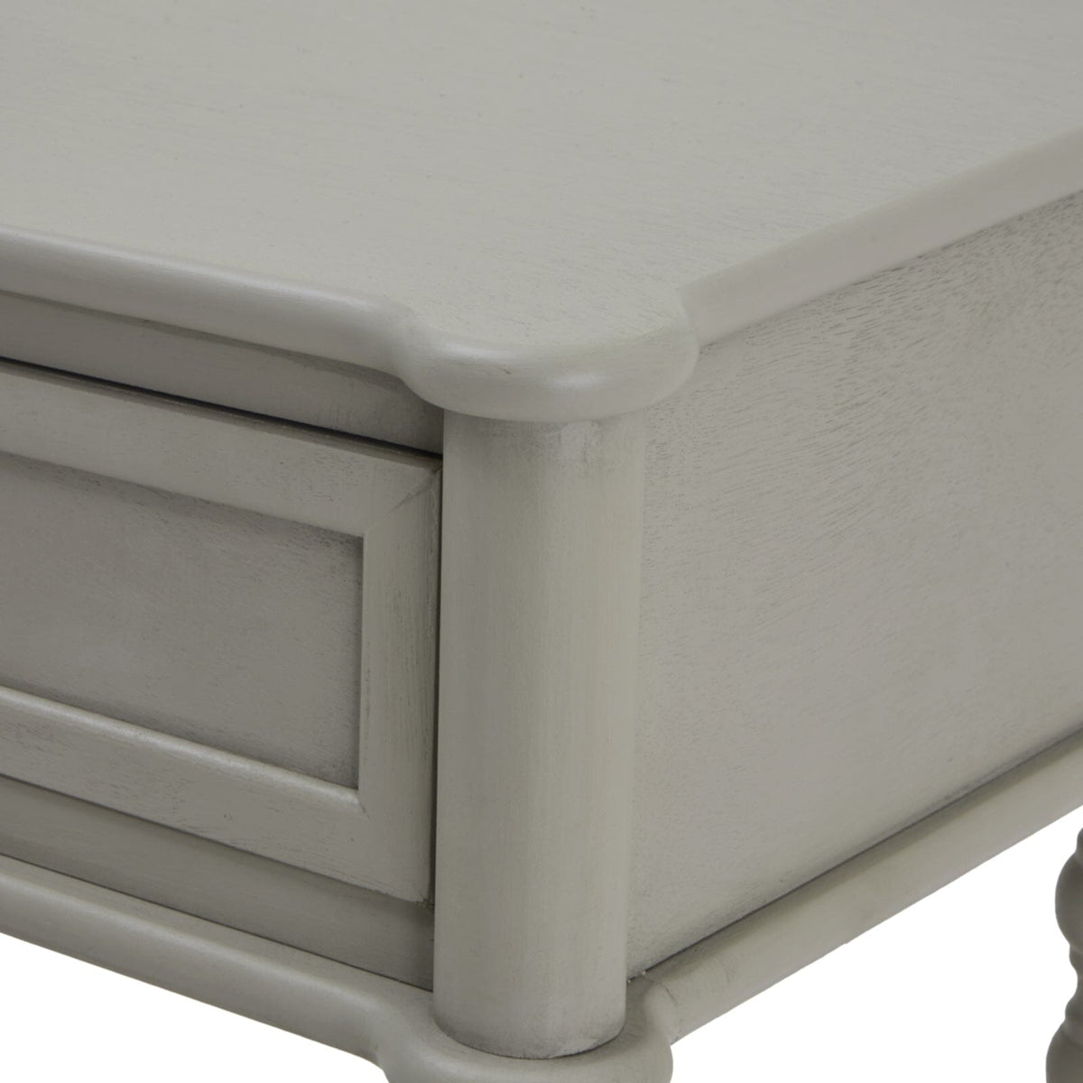 Wiley Grey 2 Drawer Console Table with Leg Detailing