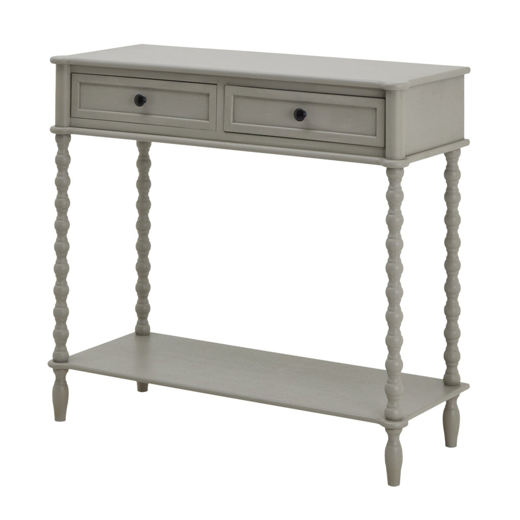 Wiley Grey 2 Drawer Console Table with Leg Detailing