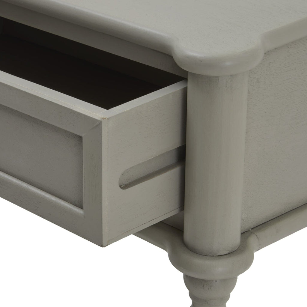 Wiley Grey 2 Drawer Console Table with Leg Detailing