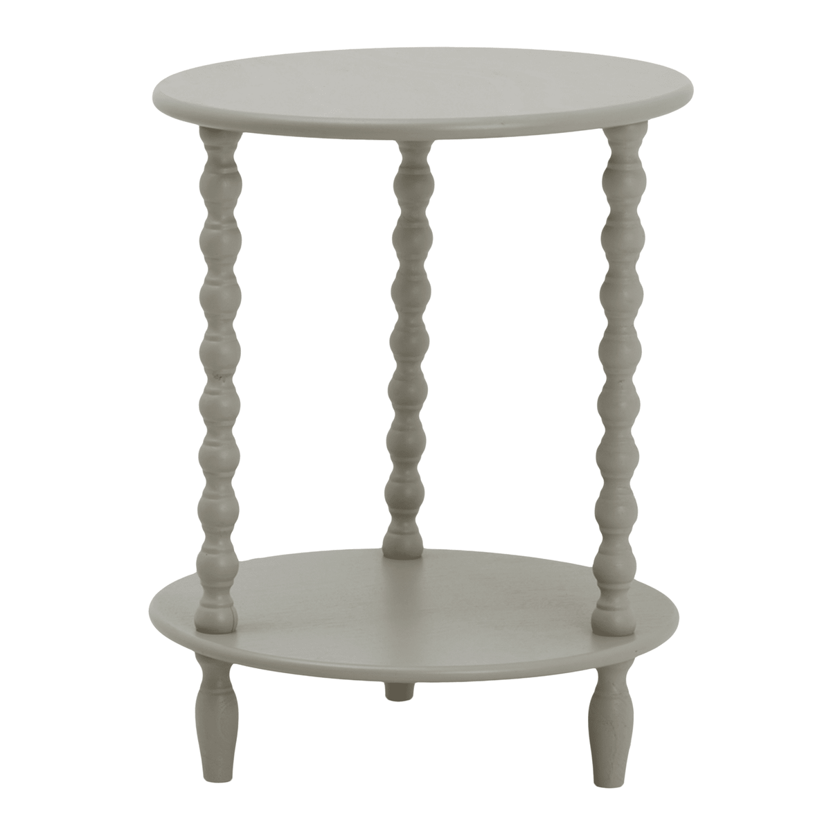 Wiley Grey Round Side Table with Leg Detailing
