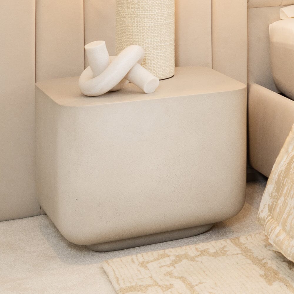 Zaylee Putty Concrete Effect Side Table