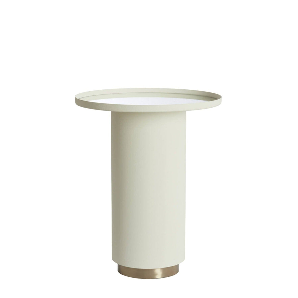 Zena Cream & Light Gold Round Side Table