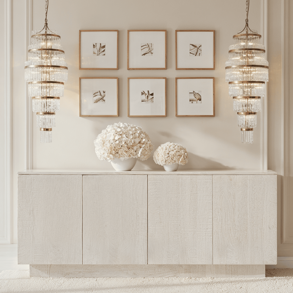 Zenica Luxury Whitewash 4 Door Sideboard