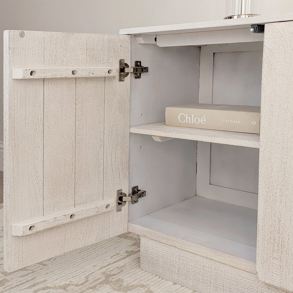 Zenica Luxury Whitewash 4 Door Sideboard