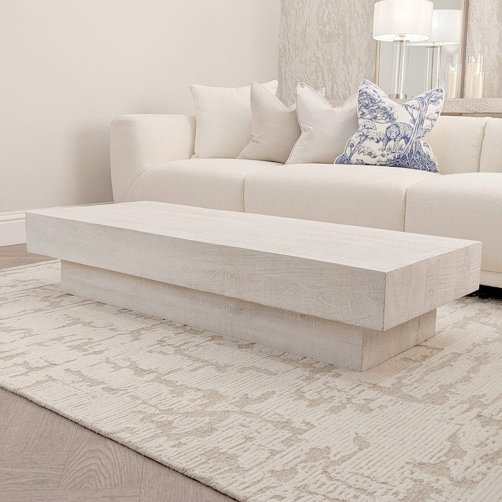 Zenica Luxury Whitewash Coffee Table