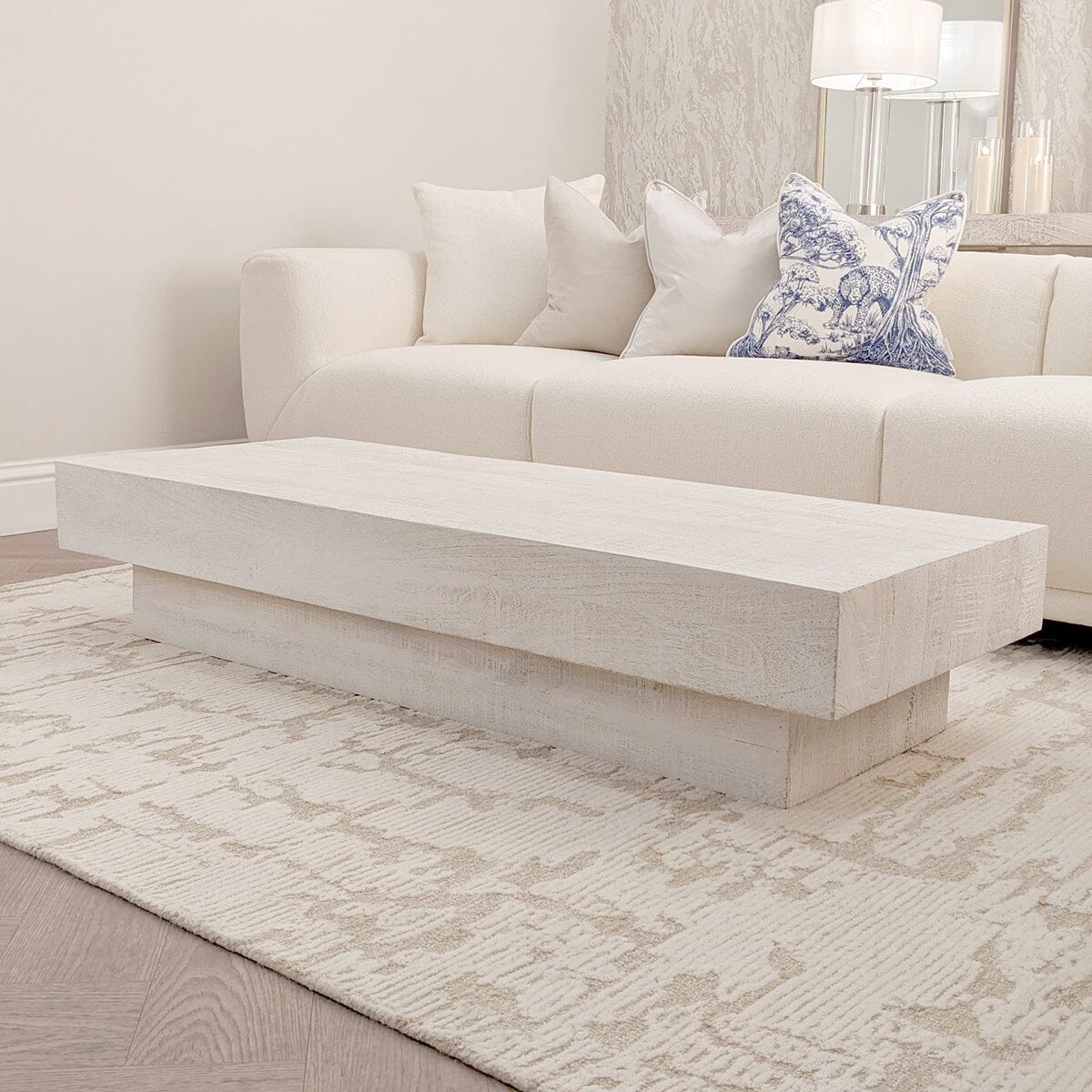 Zenica Luxury Whitewash Coffee Table