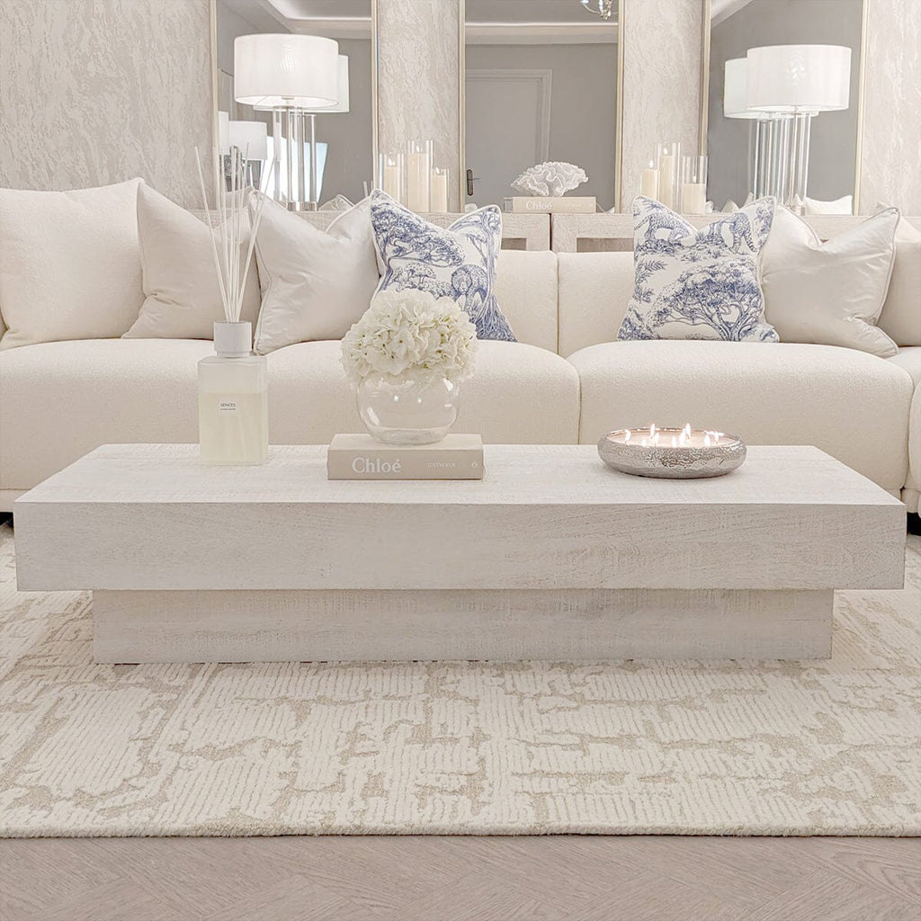 Zenica Luxury Whitewash Coffee Table