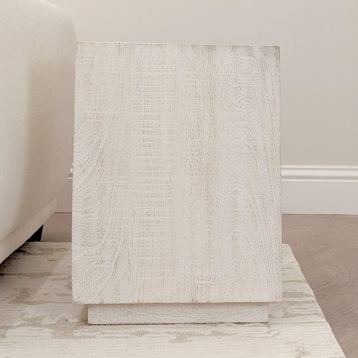Zenica Luxury Whitewash Side Table
