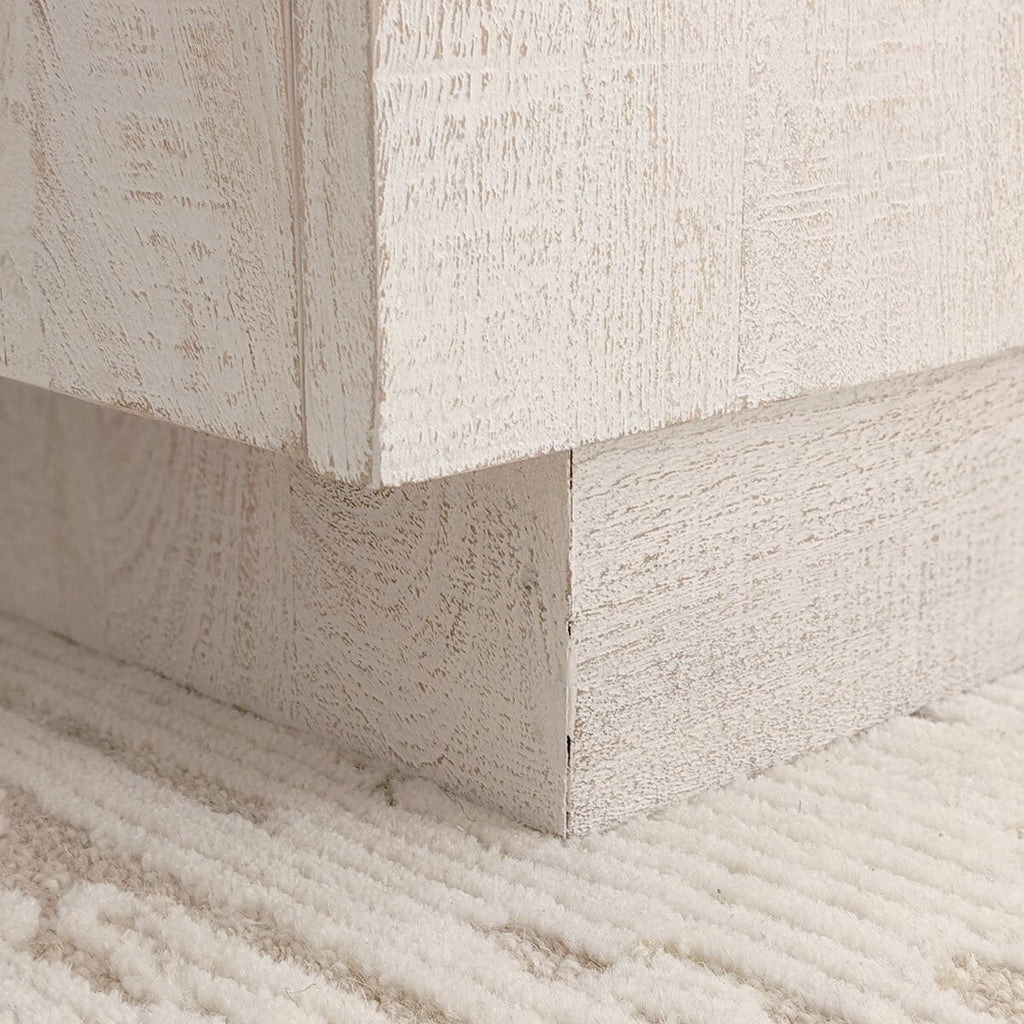 Zenica Luxury Whitewash Side Table