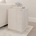 Zenica Luxury Whitewash Side Table