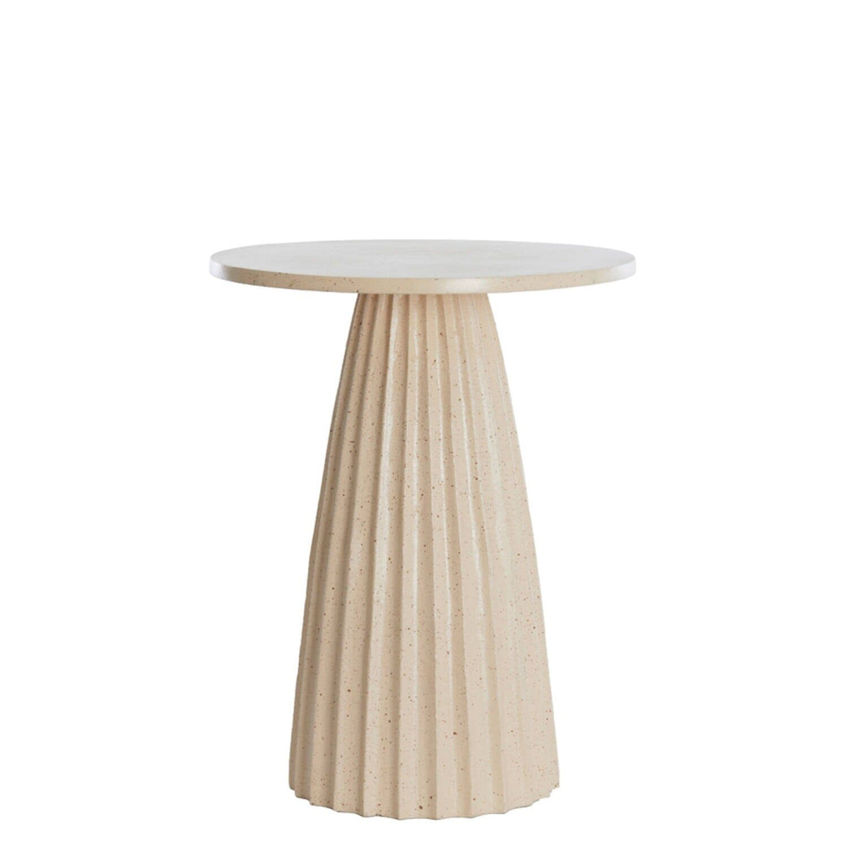 Zuzana Beige Round Side Table