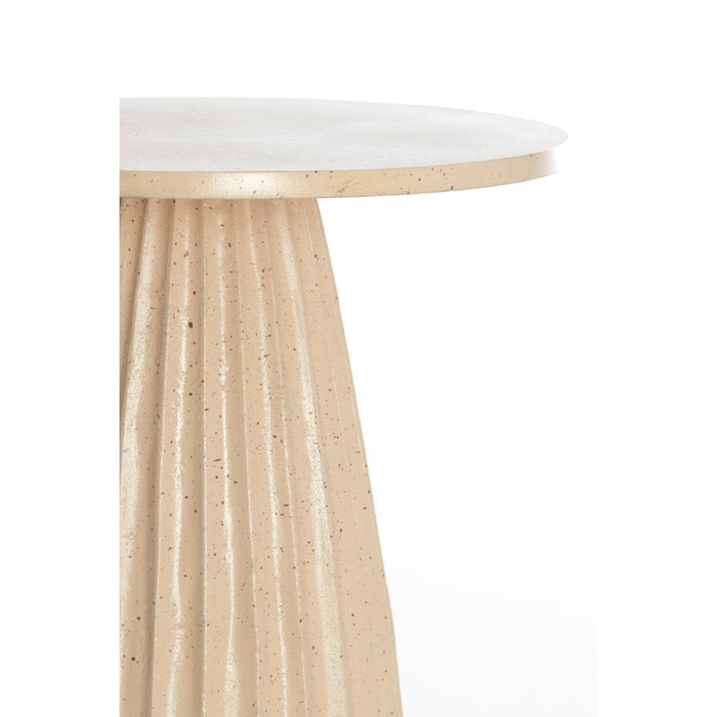 Zuzana Beige Round Side Table