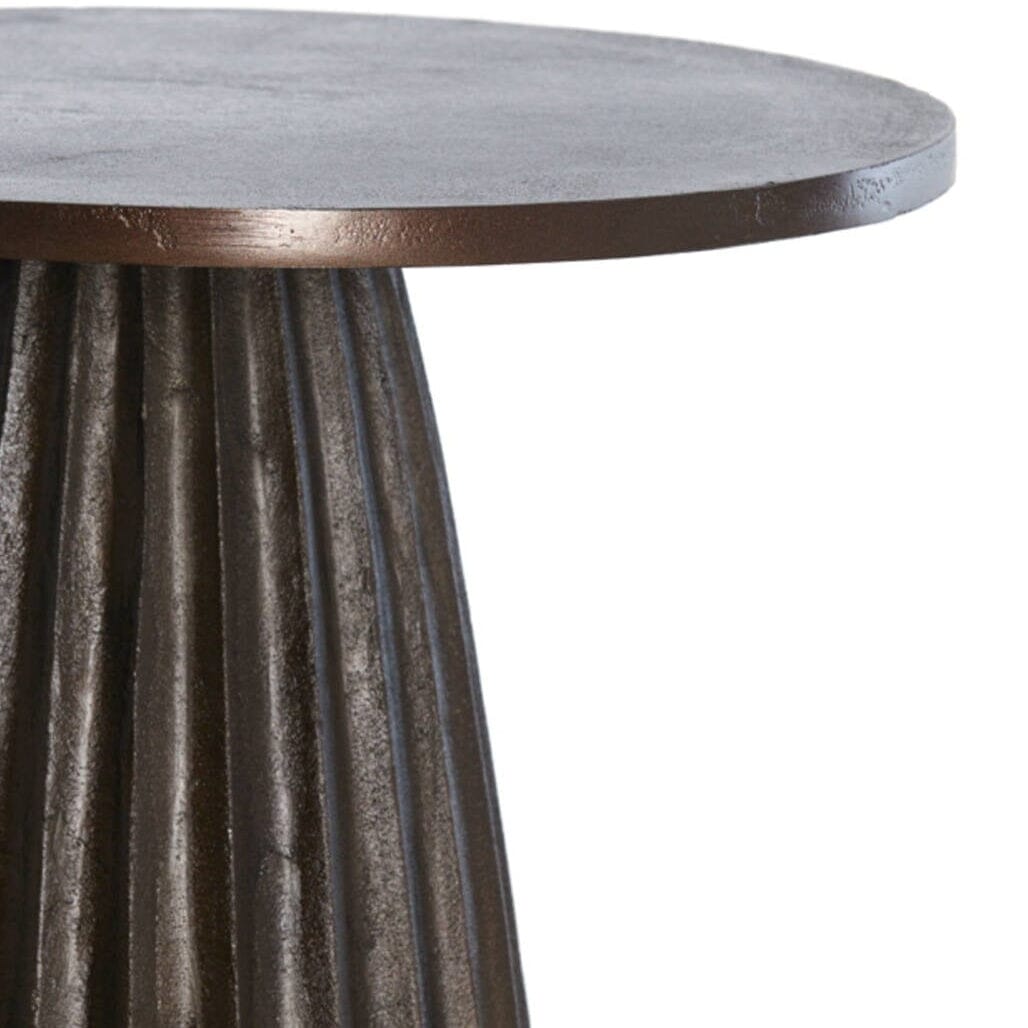 Zuzana Dark Brown Round Side Table