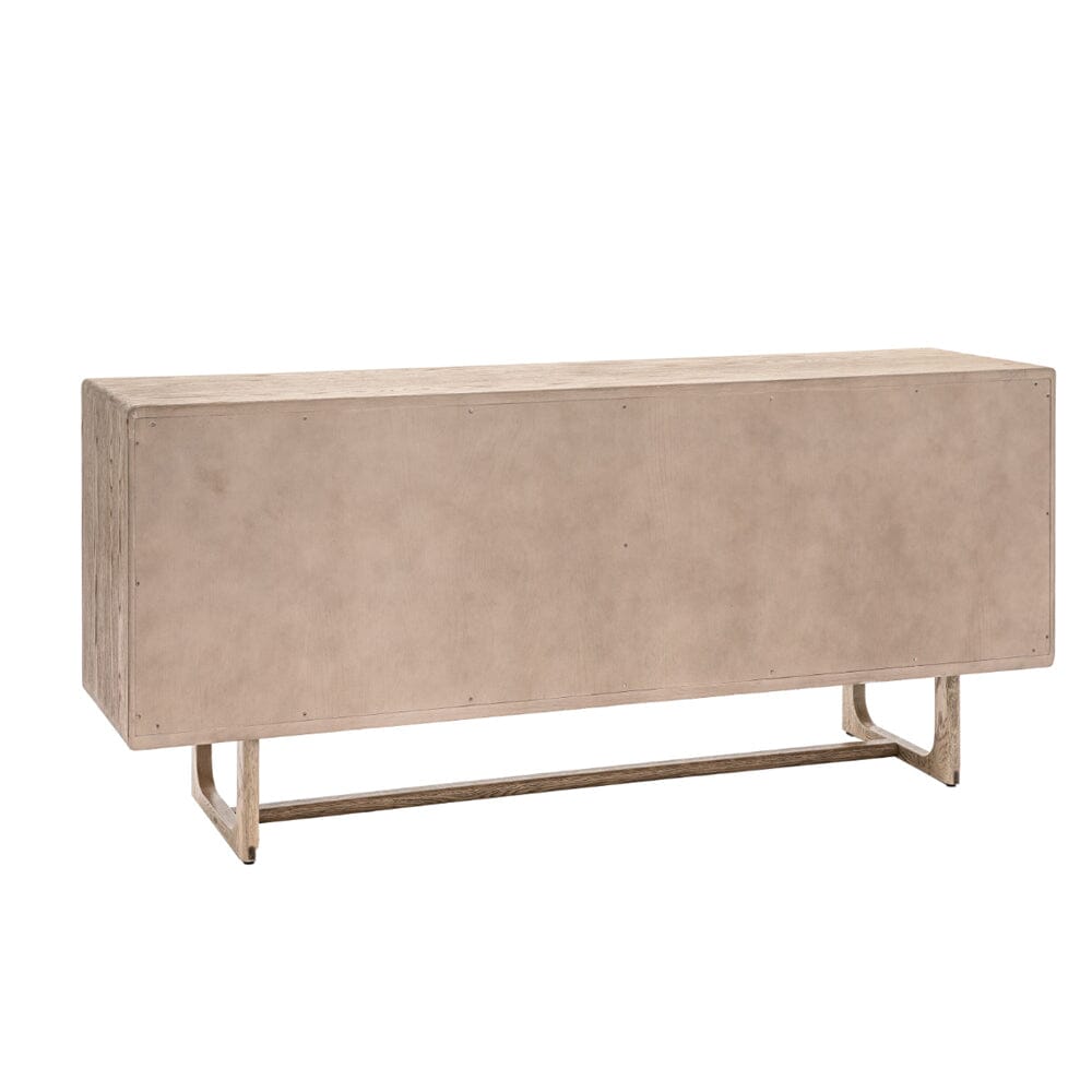 Zyra Smoked Oak Wooden 4 Door Sideboard