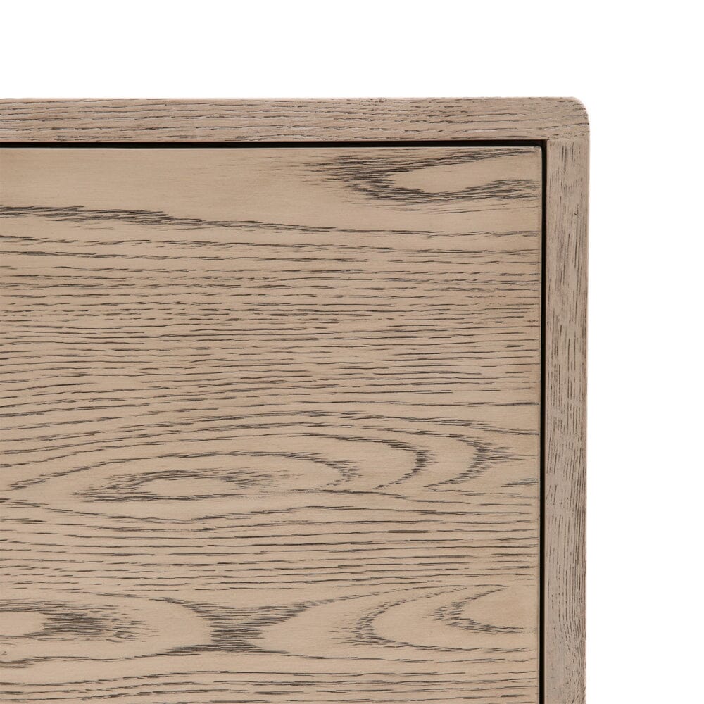 Zyra Smoked Oak Wooden 4 Door Sideboard