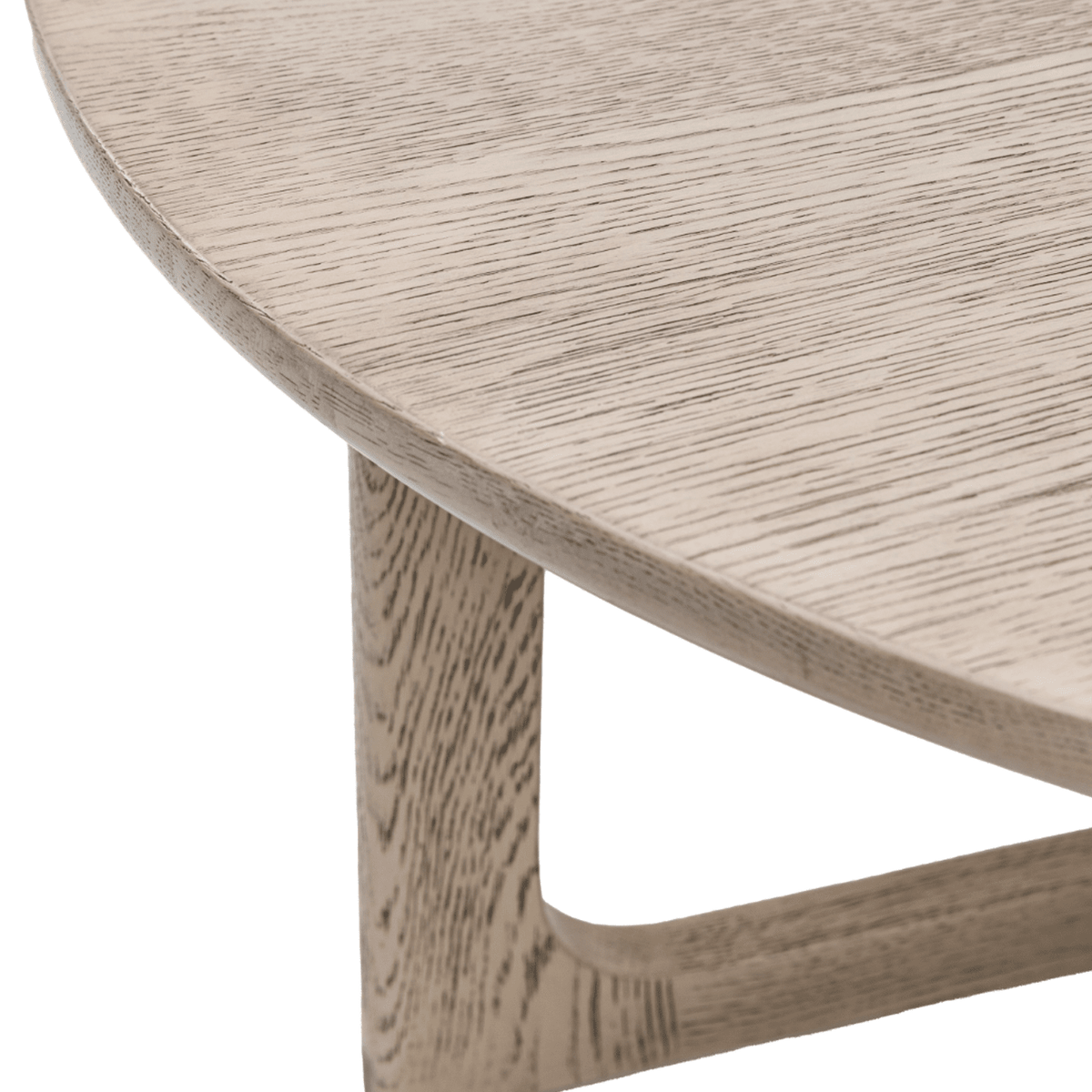 Zyra Smoked Oak Wooden Round Coffee Table
